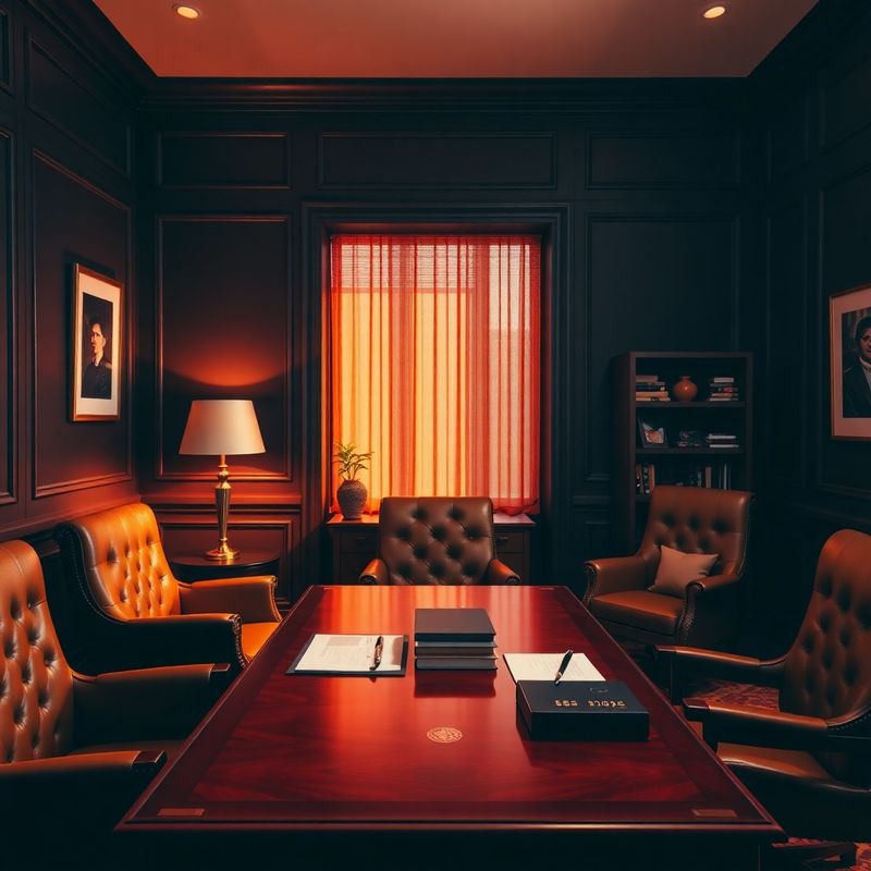 Interiorul biroului Studio Popa în tonuri de midnight și coral